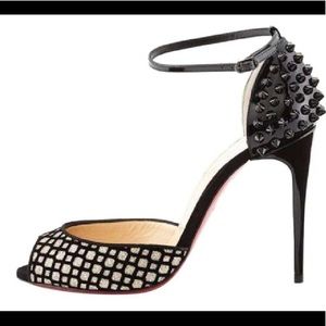 Christian Louboutin Pina Studded Ankle Strap Pump